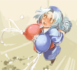 big_breasts breasts clothing eirin_yagokoro erect_nipples huge_breasts lactation lactation_through_clothes large_breasts no_humans sachito team_shanghai_alice touhou