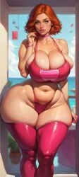 ai_generated big_breasts bigboobs bimbo bimbo_lips breasts bursting_breasts curvaceous curves curvy curvy_figure female gnarrl large_breasts skimpy_costume skindentation superhero superhero_costume superheroine thicc thicc_breasts thick thick_hips thick_legs thick_lips voluptuous voluptuous_female wide_hips wide_thighs