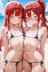 100_kanojo 2girls adult ai_generated alternate_version_available arbitrary best_friends best_girl black_hair blonde_female blush breasts covered_nipples female flat_chest high_school_student kimi_no_koto_ga_dai_dai_dai_dai_daisuki_na_100-nin_no_kanojo sisters small_breasts the_100_girlfriends_who_really_really_really_really_really_love_you yakuzen_kusuri yakuzen_yaku