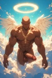 ai ai_generated angel angel_wings black church cock cross crucifix dick male male_only mb mbe paperclip penis spl