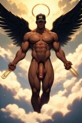 ai ai_generated angel angel_wings black church cock cross crucifix dick male male_only mb mbe paperclip penis spl