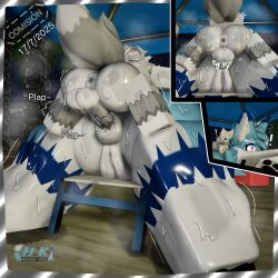 1boy 1girls 3d comission female furry hesneyr_kamu male roblox robloxian sharkyfur tagme