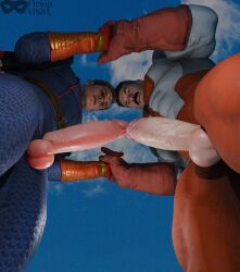 2boys 3d 3d_(artwork) cape clothed clothed_male_clothed_male dick_out dick_out_of_pants dicks_touching erect erect_cock erect_dick erect_penis erection gloves holding_hands homelander invincible invincible_(comics) invincible_(tv_series) looking_at_another looking_at_another's_genitalia looking_at_another's_penis looking_at_partner male male/male male_only nolan_grayson omni-man orionangel7 penis the_boys the_boys_(series) veins_on_cock veins_on_dick veins_on_penis veiny_cock veiny_dick veiny_penis