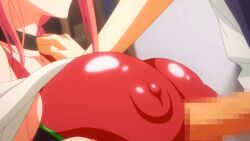 1boy 1girls 2022 20s animated animated breasts breasts_squeezed_together competition_swimsuit cousins female female from_below garden_~takamine-ke_no_nirinka~ grabbing_another's_breast groping highres incest large_breasts nail_polish one-piece_swimsuit paizuri perpendicular_paizuri pink_hair red_one-piece_swimsuit straight swimsuit tagme takamine_ayame tomoya_(garden_~takamine-ke_no_nirinka~)t