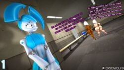 16:9 3d_(artwork) 4k absurd_res ambiguous_gender anthro brit_crust clothing cryowolf9 digital_media_(artwork) female group hi_res human humanoid jenny_wakeman machine mammal my_life_as_a_teenage_robot navel nickelodeon nude nude_female robot robot_humanoid source_filmmaker_(artwork) text tiff_crust towel towel_on_head trio widescreen