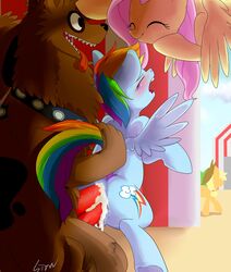 anal anal_sex anus applejack_(mlp) blonde_hair blush cum cum_in_ass cum_in_pussy cum_inside cutie_mark cyan_fur double_penetration equine female fluttershy_(mlp) friendship_is_magic fur hair horse male mammal multicolored_hair multiple_penises my_little_pony orange_fur orthros_(mlp) pegasus penetration penis pink_hair pony pussy rainbow rainbow_dash_(mlp) rainbow_hair smooth_skin uncensored vaginal_penetration wings yellow_fur