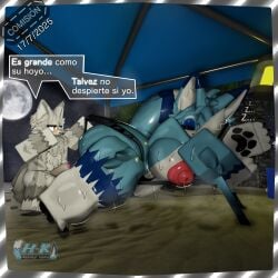 1boy 1girls 3d comission female furry hesneyr_kamu male roblox robloxian sharkyfur tagme