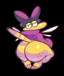 ambiguous_gender ass berryofmalice big_ass big_butt bow bow_on_head bug freckles furry looking_at_viewer looking_back looking_back_at_viewer purple_sweater shiny shiny_ass shiny_butt shiny_skin sitting_on_knees sweater tail whore_eyes wings yellow_body