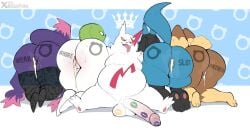 4girls ass ass_focus cum_in_pussy cum_inside eroborus female furry gardevoir lopunny lucario mismagius pokemon pokemon_(species) pussy tagme thighhighs type_advantage typed zangoose zapkitty