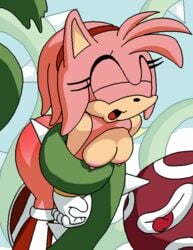 2014 amy_rose animated anthro areola arms_down bent_over big_breasts bondage bouncing_breasts breasts captured closed_eyes dboy erect_nipples exposed_breasts female hedgehog mammal nipples nude open_mouth restrained sega sonic_(series) spanking tentacle tongue