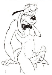 1boy 20th_century_fox alex_spastic anthro balls beagle bow_tie canine dreamworks erection eyewear fur glasses jay_ward_productions male male_only mammal mr._peabody mr._peabody_and_sherman penis rocky_and_bullwinkle solo white_fur