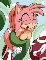 2014 amy_rose animated anthro areola arms_down bent_over big_breasts bondage bouncing_breasts breasts captured closed_eyes dboy erect_nipples exposed_breasts female hedgehog mammal nipples nude open_mouth restrained sega sonic_(series) spanking tentacle