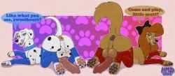 dixie (fox and the hound) from 101 dalmatians by hmdkoba