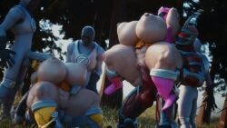 3d 3d_(artwork) ahim_de_famille ass big_ass big_breasts big_butt big_thighs breasts curvy curvy_figure emma_goodall female gia_moran gokai_pink gokai_yellow helmet kaizoku_sentai_gokaiger large_ass large_breasts lord_zedd luka_millfy power_rangers power_rangers_super_megaforce putty_patrol runn1non super_sentai superheroine technically_a_crossover thick_thighs thighs tokusatsu voluptuous