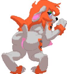 against_surface alpha_channel animated anthro anus ass bent_over big_breasts big_hair blue_eyes blush bouncing_breasts breasts canid canine canis claws digital_media_(artwork) domestic_dog eyeshadow eyewear female fur gaping gaping_anus hair inviting koi_(tsunamidusher) looking_at_viewer looking_back low_res makeup mammal nipples nude orange_body orange_fur orange_hair paws perineum pixel_(artwork) pixel_animation poodle presenting presenting_hindquarters red_hair short_stack simple_background smile solo standing tail tail_motion tailwag thick_thighs toe_claws transparent_background tsunamidusher waving_butt white_body white_fur wide_hips