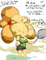 isabelle (animal crossing) from animal crossing by ghostful