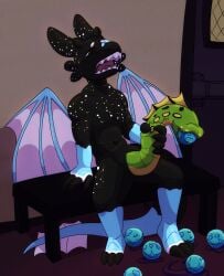 1boy 2025 anthro bench blush blush_lines dragon dreamworks egg egg_from_penis egg_laying european_mythology fury_(httyd) genitals hi_res how_to_train_your_dragon kinktober kinktober_2025 lilmeowmeow_senpai long_penis male male_only messy mythological_creature mythological_scalie mythology night_fury object_in_urethra on_bench penetration penis reptile scalie sitting sitting_on_bench size_difference snake snake_penis solo thick_thighs unusual_anatomy unusual_genitalia unusual_penis urethral urethral_penetration western_dragon wet