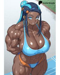 nessa (pokemon) from pokemon by anime muscle