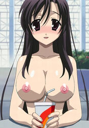 blush breasts huge_breasts katsura_kotonoha long_hair photoshop school_days