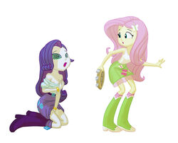 breasts equestria_girls female fingering fluttershy_(eg) fondling friendship_is_magic human hypnosis mammal masturbation mind_control musical_instrument my_little_pony rarity_(eg) siansaar smooth_skin