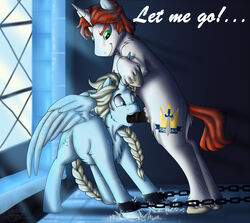 bondage chains disney elsa_(frozen) fellatio frozen_(film) my_little_pony namygaga oral penis ponified prince_hans rape