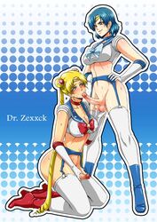 2futas ami_mizuno balls big_breasts bishoujo_senshi_sailor_moon blonde_hair blowjob blue_hair boots clothing cum fellatio futa_on_futa futa_only futadom futanari futasub garter_belt garter_straps human intersex jerking magical_girl masturbation medium_breasts multiple_futa oral_sex penis sailor_mercury sailor_moon stockings sweat testicles uncensored usagi_tsukino zexxck