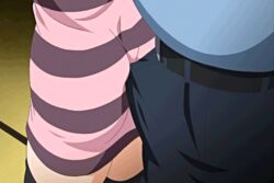 1boy animated ass blue_eyes blue_hair blush buttjob female hitou_meguri poro rubbing shin_hitou_meguri short_hair yuuzuki_iori