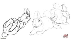 2014 anus ass_up cute displaying egg female feral frisky_ferals hindpaw insertion lagomorph long_ears looking_at_viewer lying mammal on_back paws penetration presenting pussy pussy_juice rabbit raised_tail sefeiren sketch vaginal_penetration