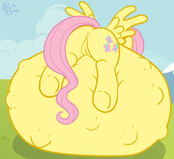 2014 anus blyzzarde cutie_mark equine female feral fetal_movement fluttershy_(mlp) friendship_is_magic fur horse kicking mammal my_little_pony pegasus pony pregnant pussy solo wings yellow_fur