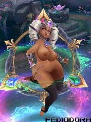 battle_queen_qiyana big_ass big_breasts breasts feet league_of_legends qiyana_yunalai