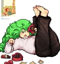chubby chubby_belly chubby_male eating eating_food fat fat_man feet feet_focus feet_up oc original_character