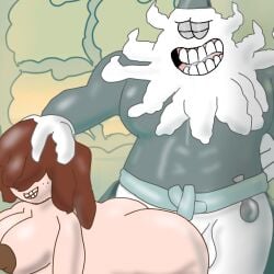 1boy1girl after_kiss anonymous_female belt big_penis cartoon_network cloud cloud_humanoid cloud_wizard(uncle_granpa) elemental_creature elemental_humanoid exposed_penis female female_human happy_sex magic male male/female mature_female nude_female_clothed_male open_clothes penis_in_pussy potion robes sex_from_behind sky straight_sex tagme uncle_grandpa wizard zesszoss2