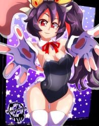 big_ass big_breasts big_butt big_thighs big_titties bunny_ears bunny_girl bunny_girl_suit bunnysuit clothing curvaceous curvaceous_female curvaceous_figure curvy curvy_figure curvy_hips drmsenketsu female female_focus female_only filia looking_at_viewer purple_hair skullgirls