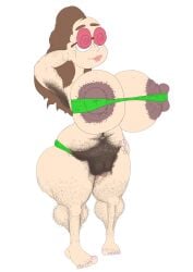 armpit_hair belly blenkentertainment body_hair bottomheavy excessive_pubic_hair female hairy hairy_belly hirsute huge_ass huge_breasts huge_nipples hyper hyper_ass hyper_breasts hyper_pussy marieneko pubes pussy pussy_hair solo wide_hips