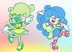 angry big_breasts bimbo clown_girl frost-lock rule_63 sonic_(series) sonic_the_hedgehog surge_the_tenrec thick_thighs