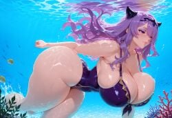 1girls absurd_res absurdres ai_generated air_bubbles alternate_breast_size ass breasts breasts_bigger_than_head camilla_(fire_emblem) cleavage comfyui coral curvy eyeshadow female female_focus female_only fire_emblem fire_emblem_fates fire_emblem_heroes floating from_side gigantic_breasts hair_over_one_eye highres hourglass_figure huge_ass huge_breasts intelligent_systems lips long_hair massive_breasts mature_female milf narrow_waist nintendo ocean one-piece_swimsuit purple_hair seaweed solo solo_female solo_focus stable_diffusion submerged swimming thick_thighs underwater video_games wet wide_hips xenomon