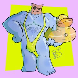 bara buff godstv kinni_(godstv) lime_mankini male mankini sexy yaoi