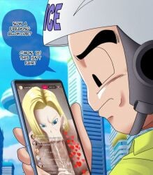 android_18 blowjob bullying cuckold doompypomp dragon_ball dragon_ball_z krillin kuririn tenshinhan tien_shinhan