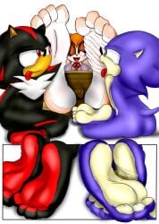 1girls 2boys anthro ass brown_eyes feet female foot_fetish foot_lick foot_worship furry green_eyes hedgehog licking male orange_hair paws rabbit red_eyes shadow_the_hedgehog smile soles sonic_(series) sonic_the_hedgehog sonic_the_hedgehog_(series) tail toes tongue tongue_out vanilla_the_rabbit xptzstudios