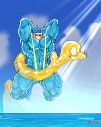 bara buff godstv kinni_(godstv) lime_mankini male mankini sexy yaoi