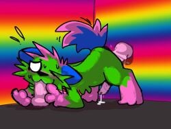 dildo dildo_in_ass dog_penis doggy_style dont_touch_my_pizza_guy furry furry_male furry_only green_fur humiliation kevin_(nyanwolf) nyanwolf precum solo solo_male sucking sucking_dildo what zombycare