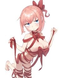1girls ankles belly belly_button blue_eyes blue_eyes_female blush blush_face blush_lines blushing_at_viewer blushing_female breasts busty busty_female busty_girl busty_teen cleavage collarbone elbows eyebrows_visible_through_hair feet female female_focus female_only fingernails fingers full_body hair_between_eyes hair_ribbon hair_tie half_naked half_nude head_tilt high_resolution high_school_student highres large_breasts lean_figure long_hair looking_at_viewer michinoku_komaro midriff naked naked_female naked_woman narrow_waist navel nude nude_female nudity pink_eyebrows pink_hair pink_hair_female red_hair_ribbon red_hair_tie red_ribbon ribbon rikuhito_juusan school_girl seitokai_nimo_anawa_aru! semi_nude shoulders simple_background slender_body slender_waist slim_waist solo teen_girl teenage_girl teenage_tits teenager thighs tilted_head toes white_background young_female young_woman