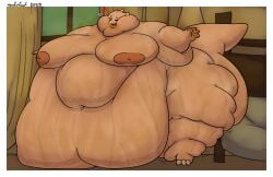 ass_bigger_than_head bbw big_breasts breasts breasts_bigger_than_head cleavage fat female furry huge_breasts mexifurfoof nipples obese overweight ssbbw tagme thick_thighs wide_hips