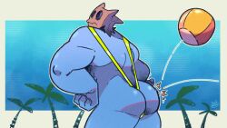 bara buff godstv kinni_(godstv) lime_mankini male mankini mankini_ass_view sexy yaoi