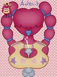 axlen-7 balls bikini blue_lipstick bob_cut breasts bust clothed clothing cock crop_top cum dick epic_sooza grey_penis my_singing_monsters pigtail pigtails titjob