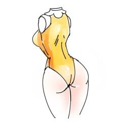 1girls ass back_view cindysuke clothing female leotard mario_(series) mario_and_sonic_at_the_olympic_games nintendo princess princess_daisy thick thick_ass thick_thighs upper_body