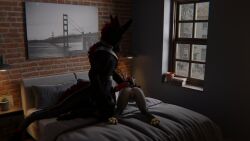 16:9 3d 4k absurd_res animal_genitalia animal_penis animal_pussy anthro aroused ass balls bed bio_(biohazardouswolf) biohazardouswolf blender_(artwork) canine_genitalia canine_penis canine_pussy cervus_durr cuntboy deer digital_media_(artwork) dragon duo erection fur furniture genital_piercing genitals hi_res intersex intersex/male knot lying male mammal moonfang mythological_creature mythological_scalie mythology penetration penis penis_piercing piercing presenting presenting_hindquarters pussy scalie sheath vrchat_model white_body white_fur widescreen zorak_the_great