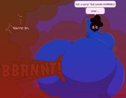 abstract_background acceptance big_ass big_butt blush deelikedeez_(artist) dialogue fart fart_cloud fart_fetish farting_on_face fat_ass male male_only onomatopoeia robloxian shiniri_(deelikedeez) wizard_robe
