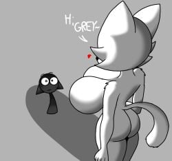 amigos_multiversos ass big_breasts breasts cat_ears furry furry_female gray_(sprunki) incredibox_mod moments_before_disaster sprunki tail wenda_(sprunki)