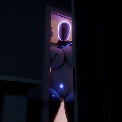 3d 3d_(artwork) android android_girl approaching backlit beckoning blender blender_(software) blender_cycles breasts cameltoe faceless faceless_character faceless_female female female_focus fupa glowing glowing_body huge_boobs huge_breasts inviting inviting_to_sex large_ass large_breasts larger_female nematode372 night opening_door pussy robot robot_girl robot_humanoid solo_female thicc thick_thighs thighhighs voluptuous voluptuous_female white_skin